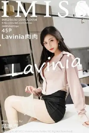 [IMISS爱蜜社]Vol.654 气质女神Lavinia肉私房脱长T黑短裙露性感粉色内衣丰满诱惑写真45P