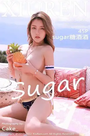 [XiuRen秀人网]No.4998 模特Sugar糖酒酒性感蓝色比基尼服饰秀丰满身材妩媚诱惑写真45P