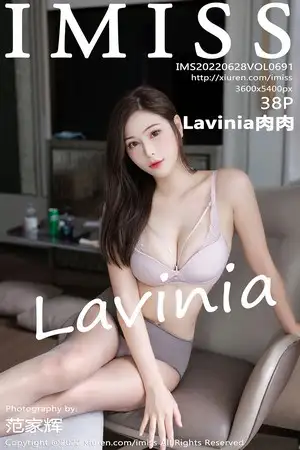 [IMISS爱蜜社]Vol.691 女神Lavinia肉脱性感蓝色吊带裙露浅色内衣秀凹凸身材诱惑写真38P