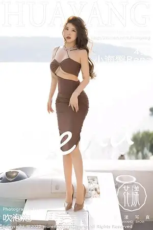 [HuaYang花漾]Vol.508 模特小海臀Rena大理旅拍咖啡色收身连衣裙秀浑圆翘臀诱惑写真49P