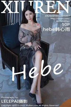[XiuRen秀人网]No.5857 模特hebe韩心雨暗灰色上衣配性感长裙露丁字裤秀翘臀诱惑写真50P