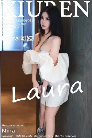 [XiuRen秀人网]No.6032 模特Laura阿姣性感白色露肩连衣短裙秀曼妙身姿甜美迷人写真92P