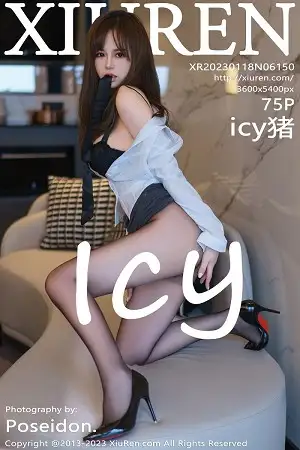 [XiuRen秀人网]No.6150 模特icy猪性感白T配黑短裙露黑色蕾丝内衣秀凹凸身材诱惑写真75P