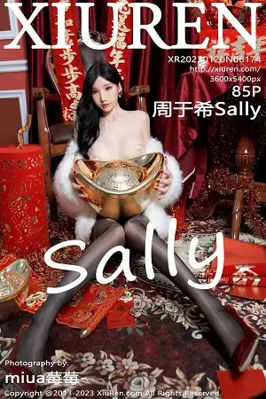 [XiuRen秀人网]No.6174 女神周于希Sally新春主题低胸服饰配超薄黑丝秀完美身材诱惑写真85P