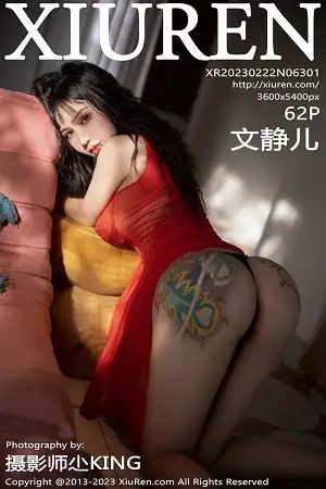 [XiuRen秀人网]No.6301 模特文静儿私房性感红色轻透服饰紧身秀豪乳翘臀惹火诱惑写真62P