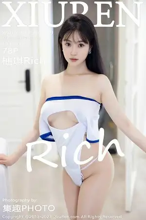 [XiuRen秀人网]No.6919 模特柚琪Rich白色轻透高开叉服配原色丝袜秀惹火身材诱惑写真78P