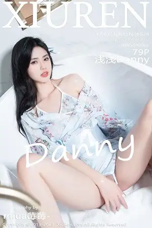 [XiuRen秀人网]No.6924 模特浅浅Danny淡蓝色花纹睡裙配原色丝袜秀曼妙身姿诱惑写真79P