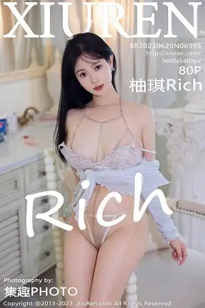 [XiuRen秀人网]No.6995 模特柚琪Rich性格白色蕾丝内衣配超薄肉丝秀曼妙身姿诱惑写真80P