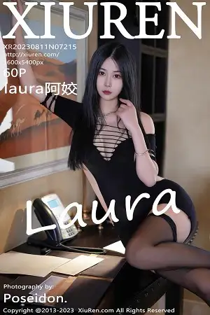 [XiuRen秀人网]No.7215 模特laura阿姣性感白T配黑色短裙露黑丝袜秀曼妙身姿诱惑写真60P