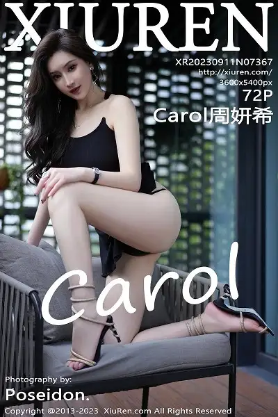 [XiuRen秀人网]No.7367 女神Carol周妍希性感黑色吊带长裙半撩秀白嫩翘臀美腿诱惑写真72P