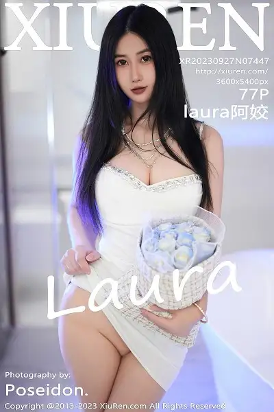 [XiuRen秀人网]No.7447 模特laura阿姣性感白色吊带短裙配白色高跟秀完美身材迷人写真77P