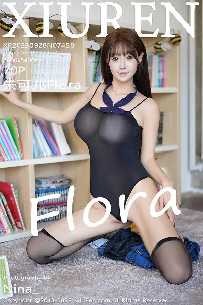 [XiuRen秀人网]No.7458 女神朱可儿Flora半脱露黑色薄纱高叉连体衣配黑丝袜惹火诱惑写真70P