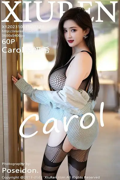 [XiuRen秀人网]No.7521 女神Carol周妍希黑色网格情趣服配黑丝网袜秀丰满身材诱惑写真60P