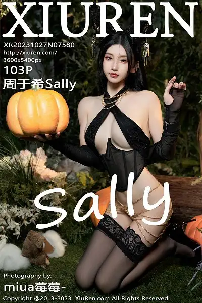 [XiuRen秀人网]No.7580 女神周于希Sally万圣节主题性感黑色情趣服秀惹火身材诱惑写真103P