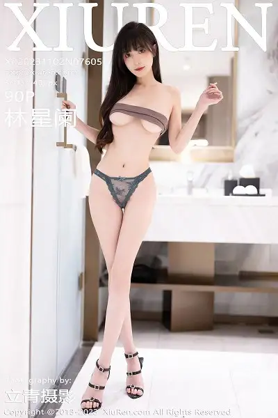 [XiuRen秀人网]No.7605 模特林星阑性感白色带图案旗袍露性感内衣秀曼妙身姿诱惑写真90P