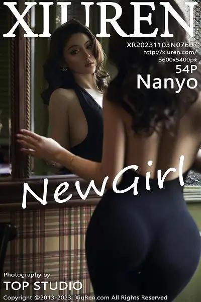 [XiuRen秀人网]No.7607 新人模特Nanyo黑色露背连衣裙配黑丝渔网秀曼妙身姿诱惑写真54P