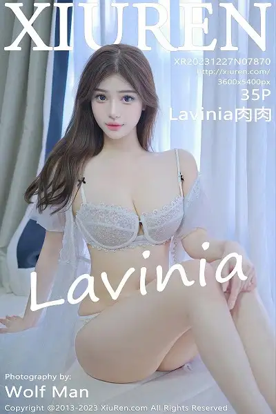 [XiuRen秀人网]No.7870 气质女神Lavinia性感轻透薄纱礼裙露浅色蕾丝内衣完美诱惑写真35P