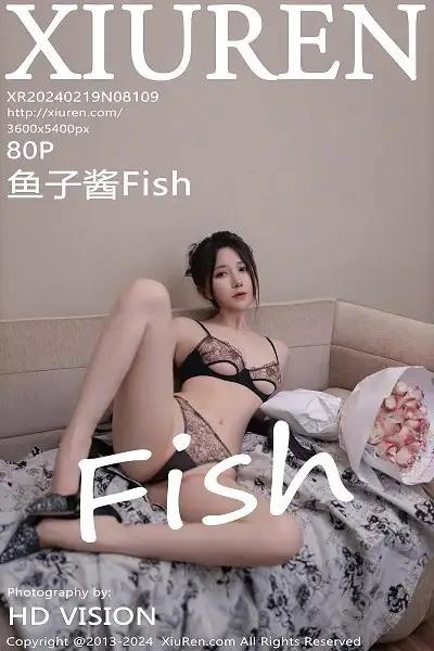 [XiuRen秀人网]No.8109 模特鱼子酱Fish生日主题性感灰色连衣长裙秀曼妙身姿诱惑写真80P