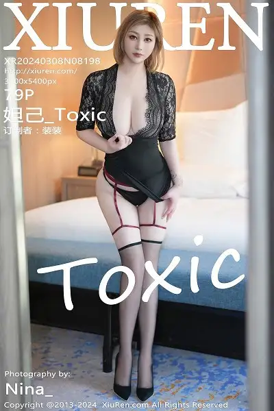 [XiuRen秀人网]No.8198 女神妲己 Toxic性感网纱连衣短裙配黑丝吊袜秀完美身材诱惑写真80P