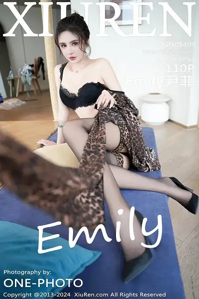 [XiuRen秀人网]No.8499 女神Emily尹菲性感豹纹黑皮裙配黑丝袜秀完美身材迷人诱惑写真110P