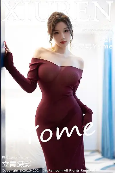 [XiuRen秀人网]No.9348 女神杨晨晨Yome性感红色连衣裙配超薄肉丝秀丰腴身材诱惑写真82P