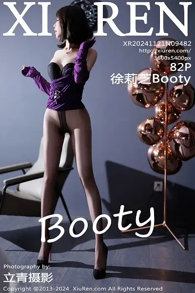 [XiuRen秀人网]No.9482 女神徐莉芝Booty紫色连衣短裙露黑色蕾丝情趣内衣撩人诱惑写真82P