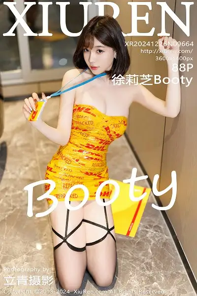 [XiuRen秀人网]No.9664 女神徐莉芝Booty性感黄色胶布+黑色情趣内衣秀完美身材诱惑写真88P
