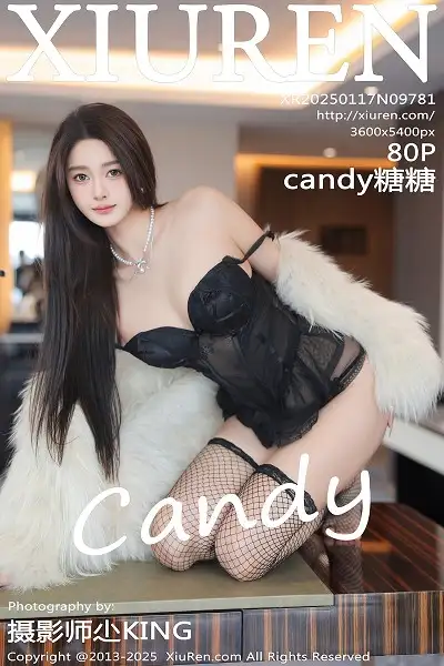 [XiuRen秀人网]No.9781 模特Candy糖糖性感黑色情趣内衣配黑丝网袜秀完美身材诱惑写真80P