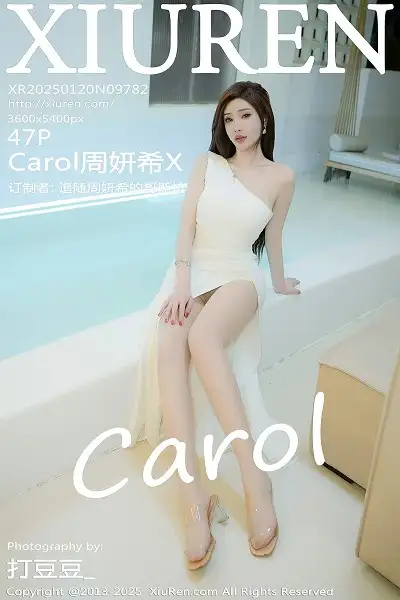 [XiuRen秀人网]No.9782 女神Carol周妍希浴室场景白色礼服配超薄肉丝秀丰满身材诱惑写真47P