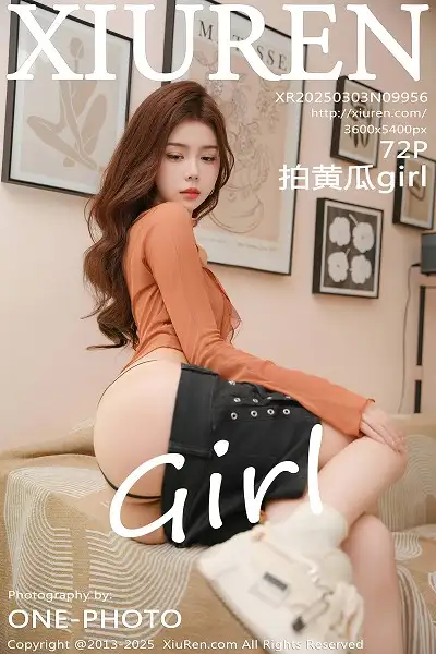 [XiuRen秀人网]No.9956 模特拍黄瓜girl性感橘色T恤配牛仔短裤秀曼妙身姿迷人诱惑写真72P