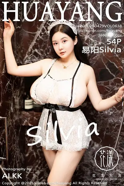 [HuaYang花漾]Vol.638 模特易阳Silvia性感白色情趣内衣配原色丝袜秀丰满身材诱惑写真54P