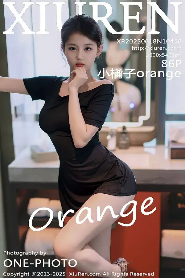[XiuRen秀人网]No.10426 模特小橘子orange性感黑色连衣短裙露丁字裤秀曼妙身姿诱惑写真86P