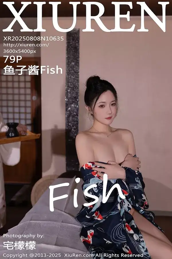 [XiuRen秀人网]No.10635 模特鱼子酱Fish性感灰色衬衫露黑色内衣秀曼妙身姿完美诱惑写真79P