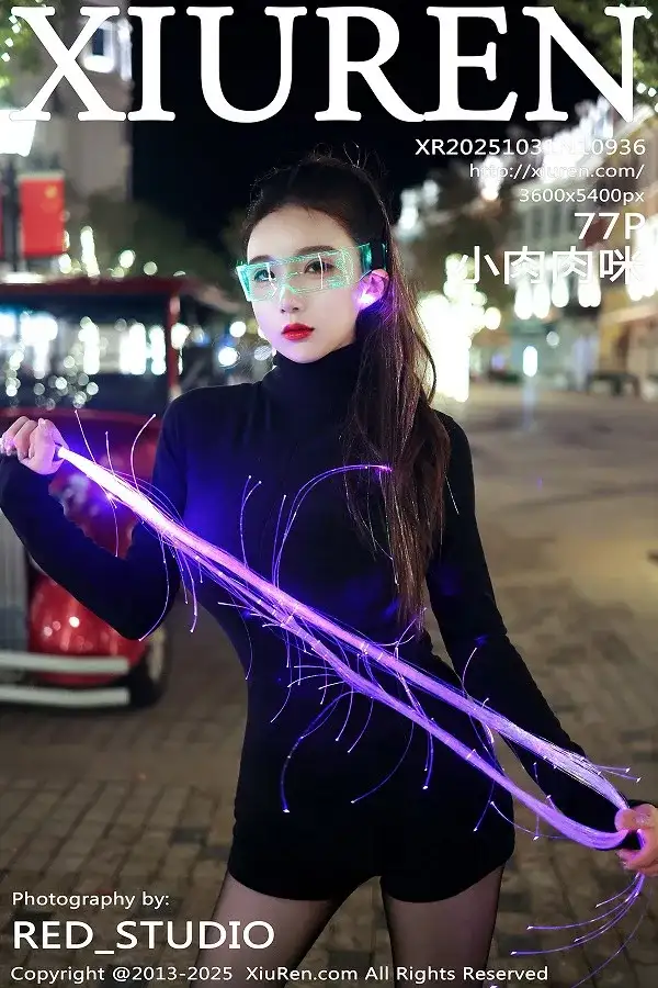 [XiuRen秀人网]No.10936 模特小肉肉咪性感黑色连衣短裙配超薄黑丝秀凹凸身材诱惑写真77P