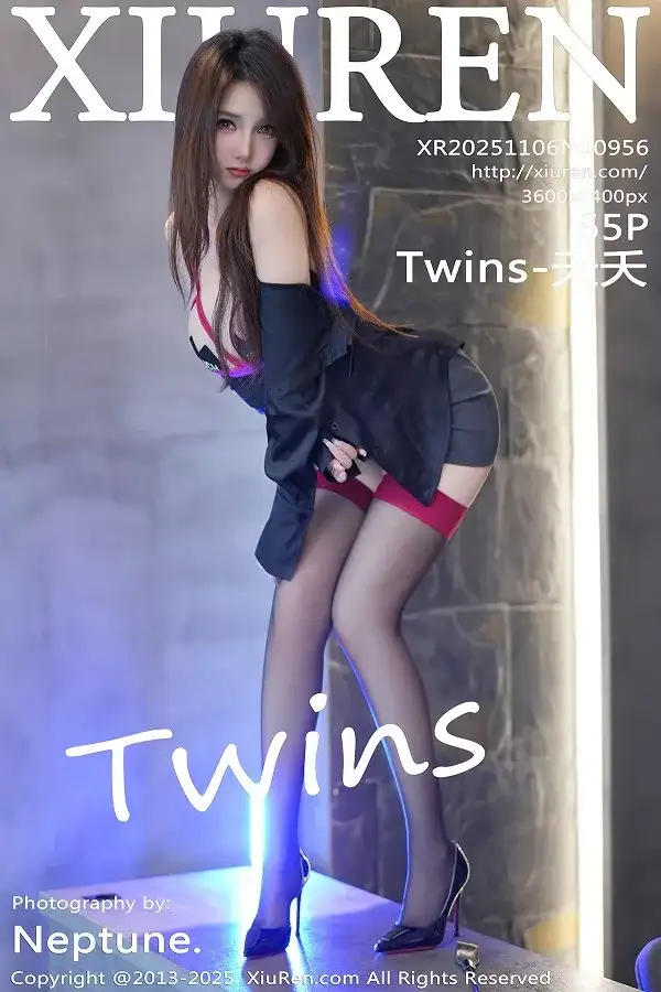 [XiuRen秀人网]No.10956 模特Twins-夭夭性感红色情趣内衣配黑丝吊袜秀曼妙身姿诱惑写真65P