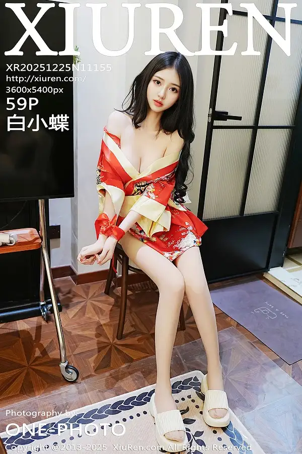 [XiuRen秀人网]No.11155 模特白小蝶性感红色连衣短裙配超薄白丝秀完美曲线撩人诱惑写真59P