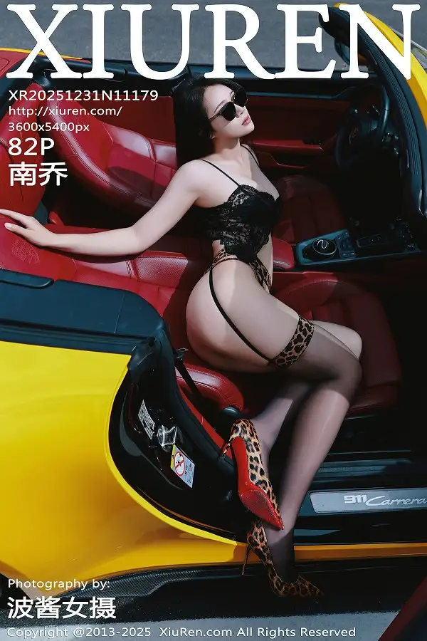 [XiuRen秀人网]No.11179 模特南乔性感黑色蕾丝情趣内衣配黑丝吊袜秀完美身材诱惑写真82P