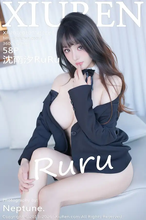 [XiuRen秀人网]No.11203 模特沈南汐RuRu性感黑色西服配开档黑丝秀凹凸身材完美诱惑写真58P