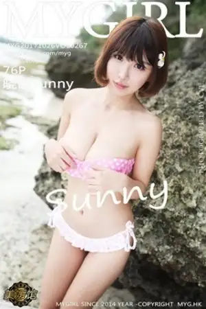 [MyGirl美媛馆]Vol.267 嫩模晓茜sunny海边脱长裙波点式比基尼秀傲人美胸写真76P