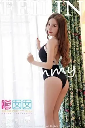 [FeiLin嗲囡囡]Vol.119 美女主播周于希dummy高叉连体黑色蕾丝内衣豪乳翘臀诱惑写真40P