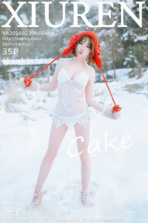 [XiuRen秀人网]No.484 嫩模徐cake雪地里白色缕空毛衣美丽冻人秀豪乳写真35P