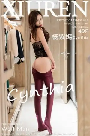 [XiuRen秀人网]No.1963 嫩模杨紫嫣Cynthia私房黑色蕾丝情趣内衣配紧身裤诱惑写真49P