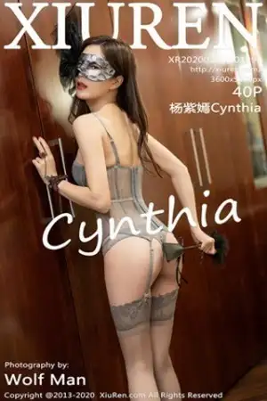 [XiuRen秀人网]No.1996 嫩模杨紫嫣Cynthia私房蒙面情趣蕾丝内衣配吊带丝袜魅惑写真40P