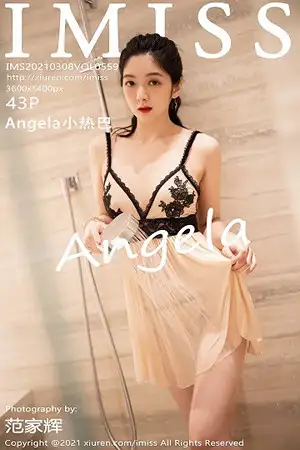 [IMISS爱蜜社]Vol.559 女神Angela小热巴私房轻薄肉色睡衣配肉丝裤袜撩人诱惑写真43P
