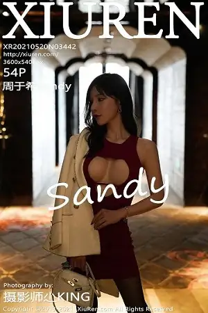 [XiuRen秀人网]No.3442 女神周于希Sandy私房红色开胸服饰配黑丝裤袜撩人姿势诱惑写真54P