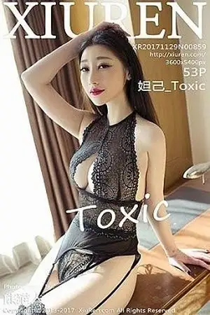 [XiuRen秀人网]No.859 嫩模妲己 Toxic黑色开胸情趣内衣透视美乳激凸诱惑写真53P