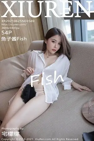 [XiuRen秀人网]No.3589 模特鱼子酱Fish鱼鱼礼物主题下真空白衬衣半脱露豪乳诱惑写真54P