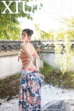 [XiuRen秀人网]No.4032 模特李雅柔大理旅拍户外脱绚丽和服露豪乳血滴子遮点诱惑写真51P